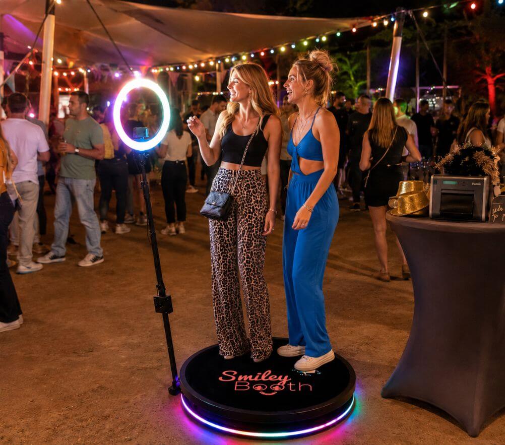 360 graden booth opstelling Smileybooth